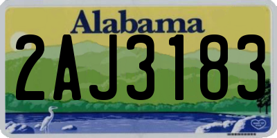 AL license plate 2AJ3183