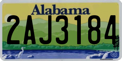AL license plate 2AJ3184