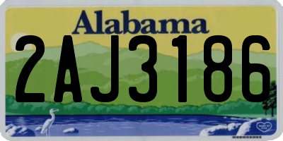 AL license plate 2AJ3186