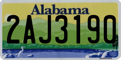 AL license plate 2AJ3190