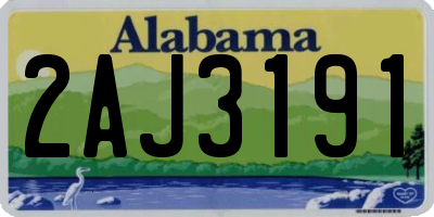 AL license plate 2AJ3191