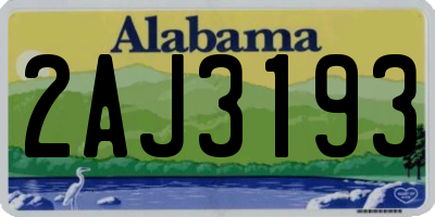 AL license plate 2AJ3193