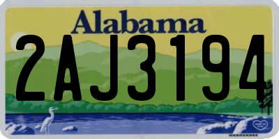 AL license plate 2AJ3194