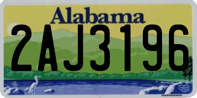 AL license plate 2AJ3196