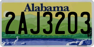 AL license plate 2AJ3203