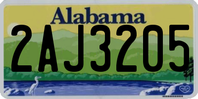 AL license plate 2AJ3205