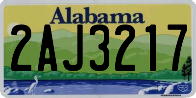 AL license plate 2AJ3217