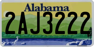 AL license plate 2AJ3222