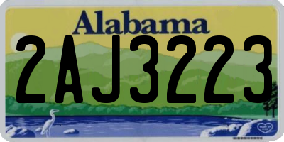 AL license plate 2AJ3223