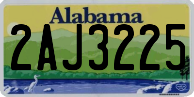 AL license plate 2AJ3225