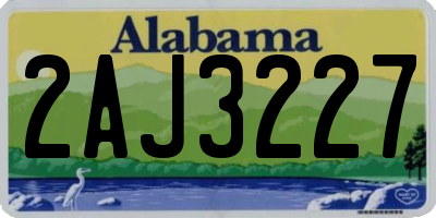 AL license plate 2AJ3227