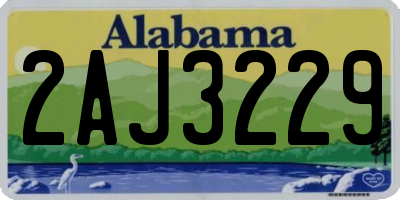AL license plate 2AJ3229