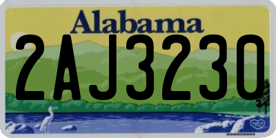 AL license plate 2AJ3230