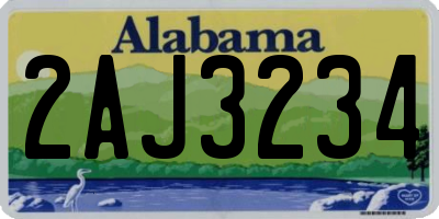 AL license plate 2AJ3234
