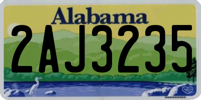 AL license plate 2AJ3235