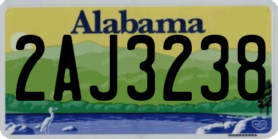 AL license plate 2AJ3238