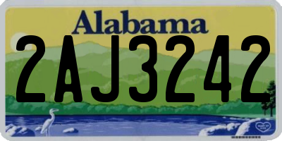 AL license plate 2AJ3242