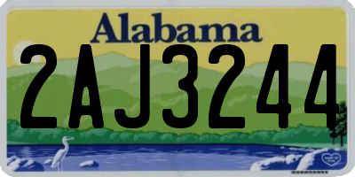 AL license plate 2AJ3244