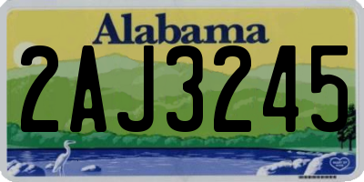 AL license plate 2AJ3245