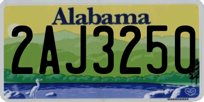 AL license plate 2AJ3250