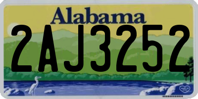 AL license plate 2AJ3252