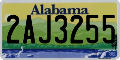 AL license plate 2AJ3255