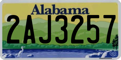 AL license plate 2AJ3257