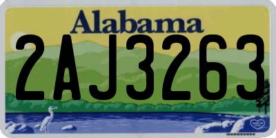 AL license plate 2AJ3263