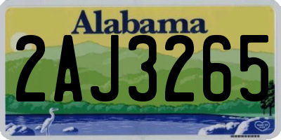 AL license plate 2AJ3265
