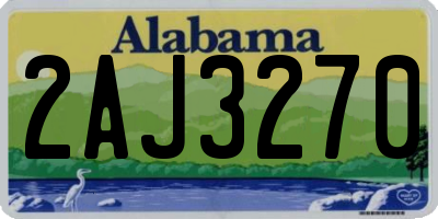 AL license plate 2AJ3270