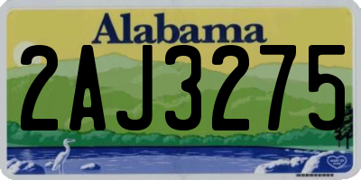 AL license plate 2AJ3275