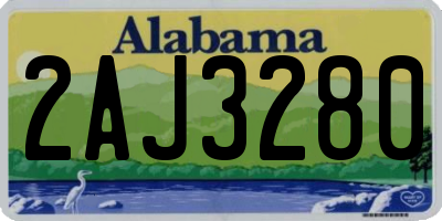 AL license plate 2AJ3280