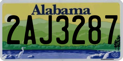 AL license plate 2AJ3287