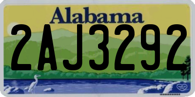 AL license plate 2AJ3292