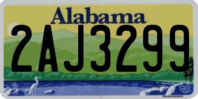AL license plate 2AJ3299