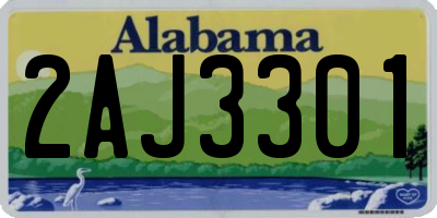 AL license plate 2AJ3301