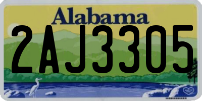 AL license plate 2AJ3305
