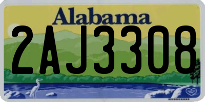 AL license plate 2AJ3308