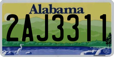 AL license plate 2AJ3311