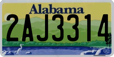 AL license plate 2AJ3314