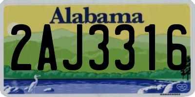 AL license plate 2AJ3316