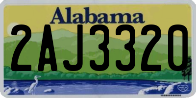 AL license plate 2AJ3320