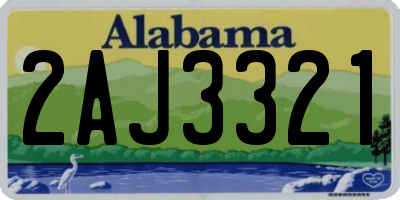 AL license plate 2AJ3321