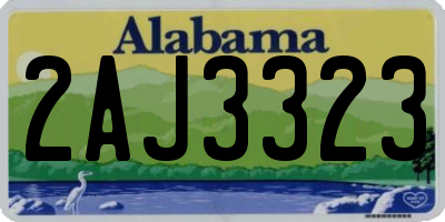 AL license plate 2AJ3323