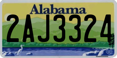 AL license plate 2AJ3324