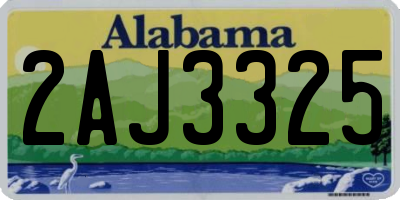 AL license plate 2AJ3325