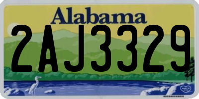 AL license plate 2AJ3329