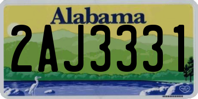 AL license plate 2AJ3331