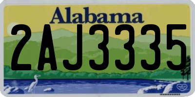 AL license plate 2AJ3335