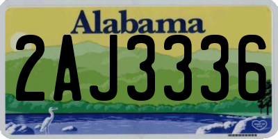 AL license plate 2AJ3336